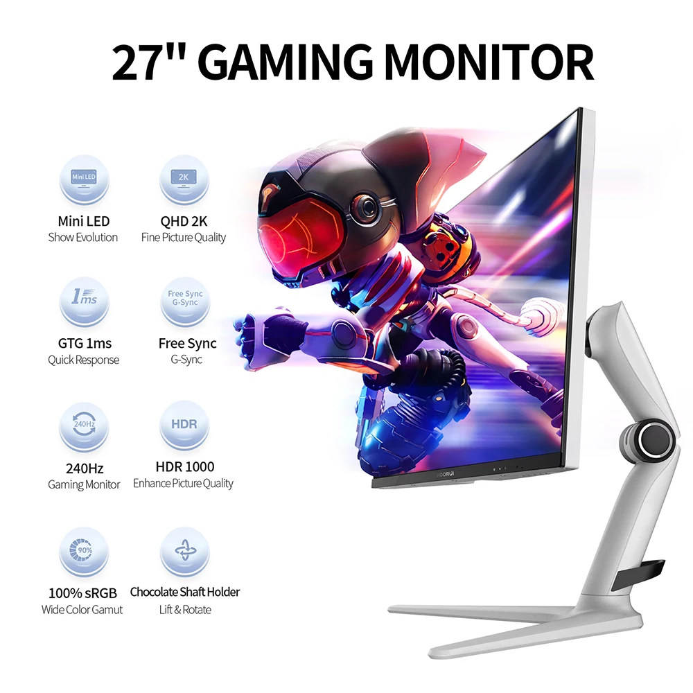 KOORUI 27 Inch Full HD Gaming Monitor 240hz, 1ms  