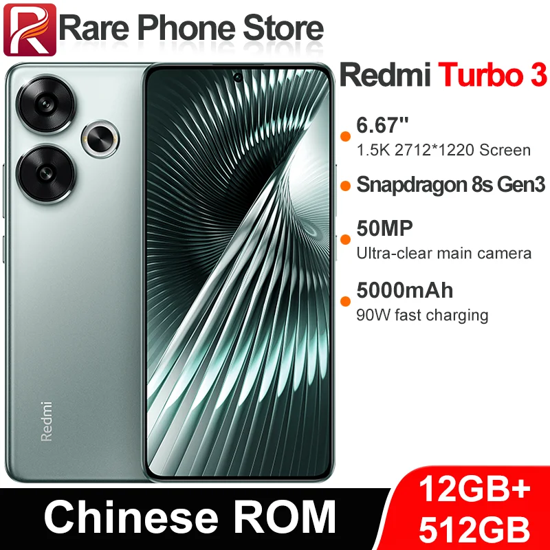 Xiaomi Redmi Turbo 3 5G 256GB 6.67” 1.5K Display Snapdragon