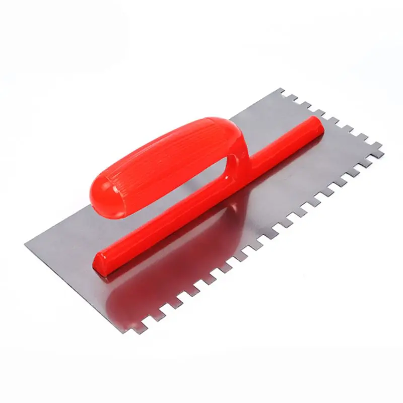 8x8mm/6x6mm Stainless Steel Plaster Finishing Trowel Square Notch Anti-slip Tile Scraper Building Tool inox pintura