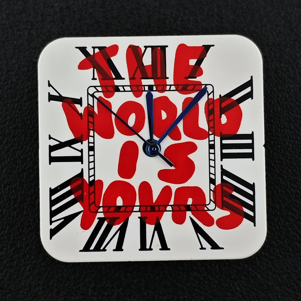 Square Dial 'Time is Money' Customized Watch Face for Premium Watch Accessories