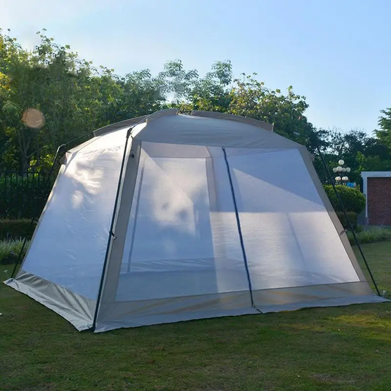 Outdoor Garden Patio Umbrellas Pergola Umbrella Mosquito Netting Tent With Screen Zipper Mesh Door Waterproof Net Tent