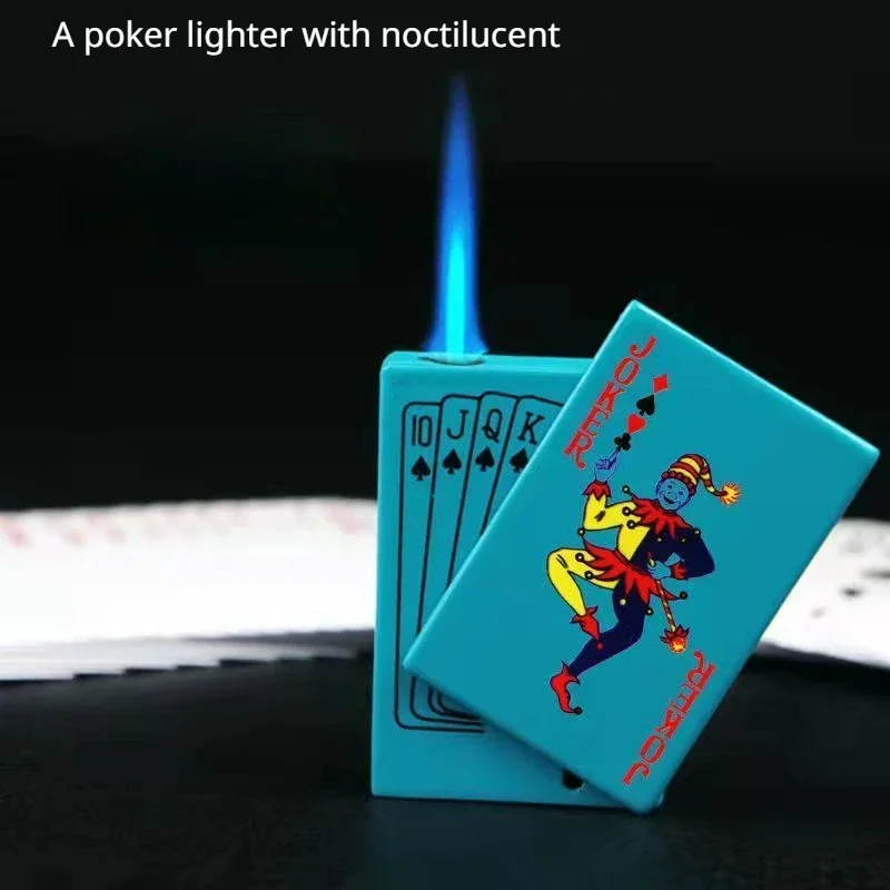 

Luminous Butane Lighter Different Lighters Playing Cards Shaped Lighter Windproof Lighter Men's Gift