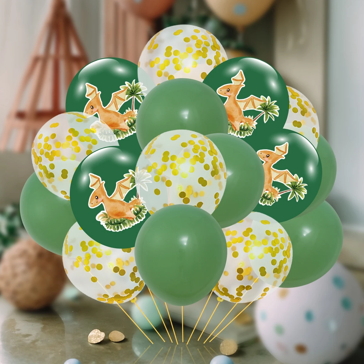 Dinosaurier-Luftballons, alles Gute zum Geburtstag, Party-Dekoration, für Kinder, Jungen, Babyparty, Dinosaurier-Luftballons, Dschungel-Safari-Geburtstags-Ballon-Zubehör – Detail 6