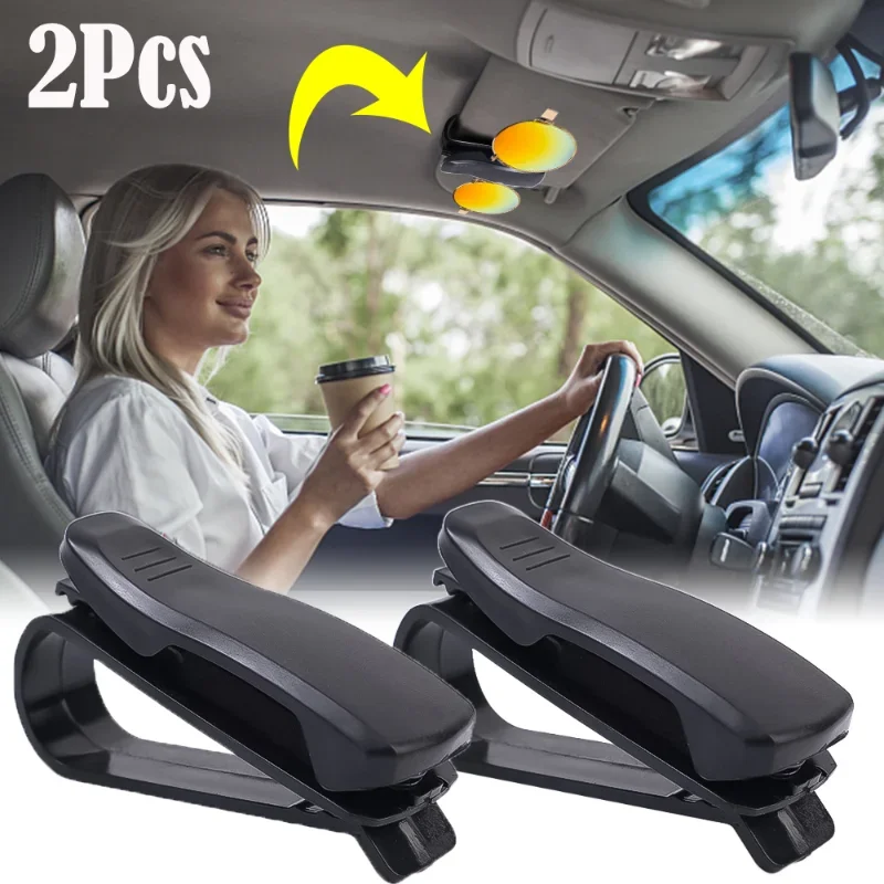 

Car Sunshade Glasses Clip Universal Auto Truck Sun Visor Sunglasses Hanging Holder Clamp Bill Card Fastener Interior Organizer