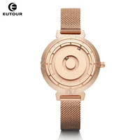 EUTOUR Original Design Magnetic Walking Beads No Hands Watch Ladies Compact Lightweight Luxury Niche Quartz Women's Watches 1