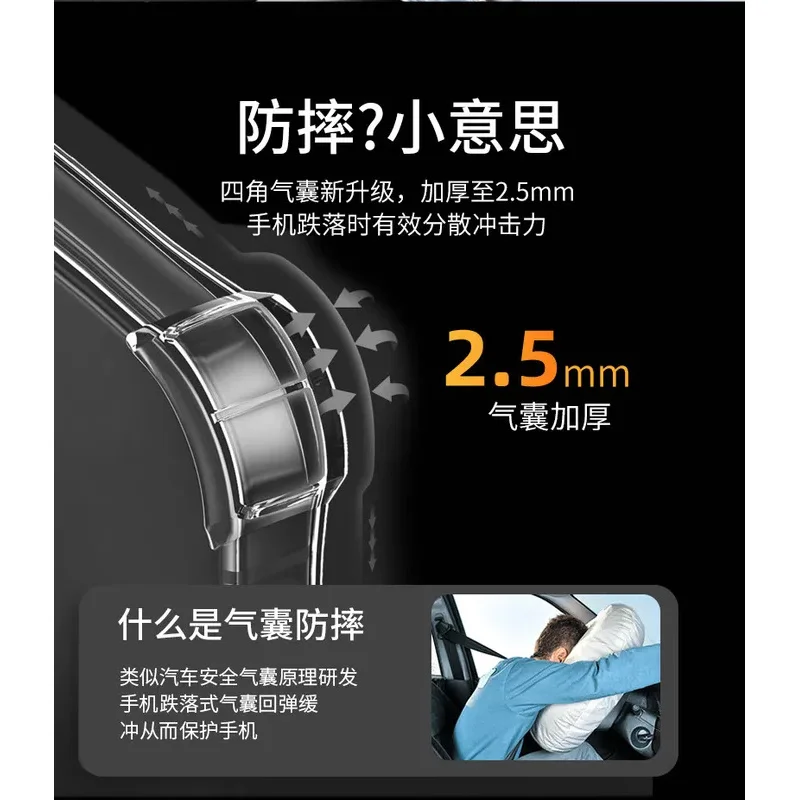 Shockproof Transparent Silicone Back Cover with Airbag Design