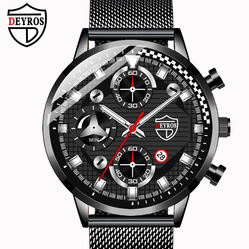 

Tide Student Watches Stainless Steel Men's Watches Fashion Calendar Luminous Quartz Watch Sports Watches Men Relojes De Hombre