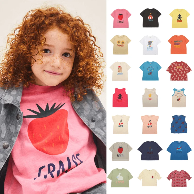 2023 JM Kids Summer Short Sleeve T shirt Toddler Brand Summer T Shirt