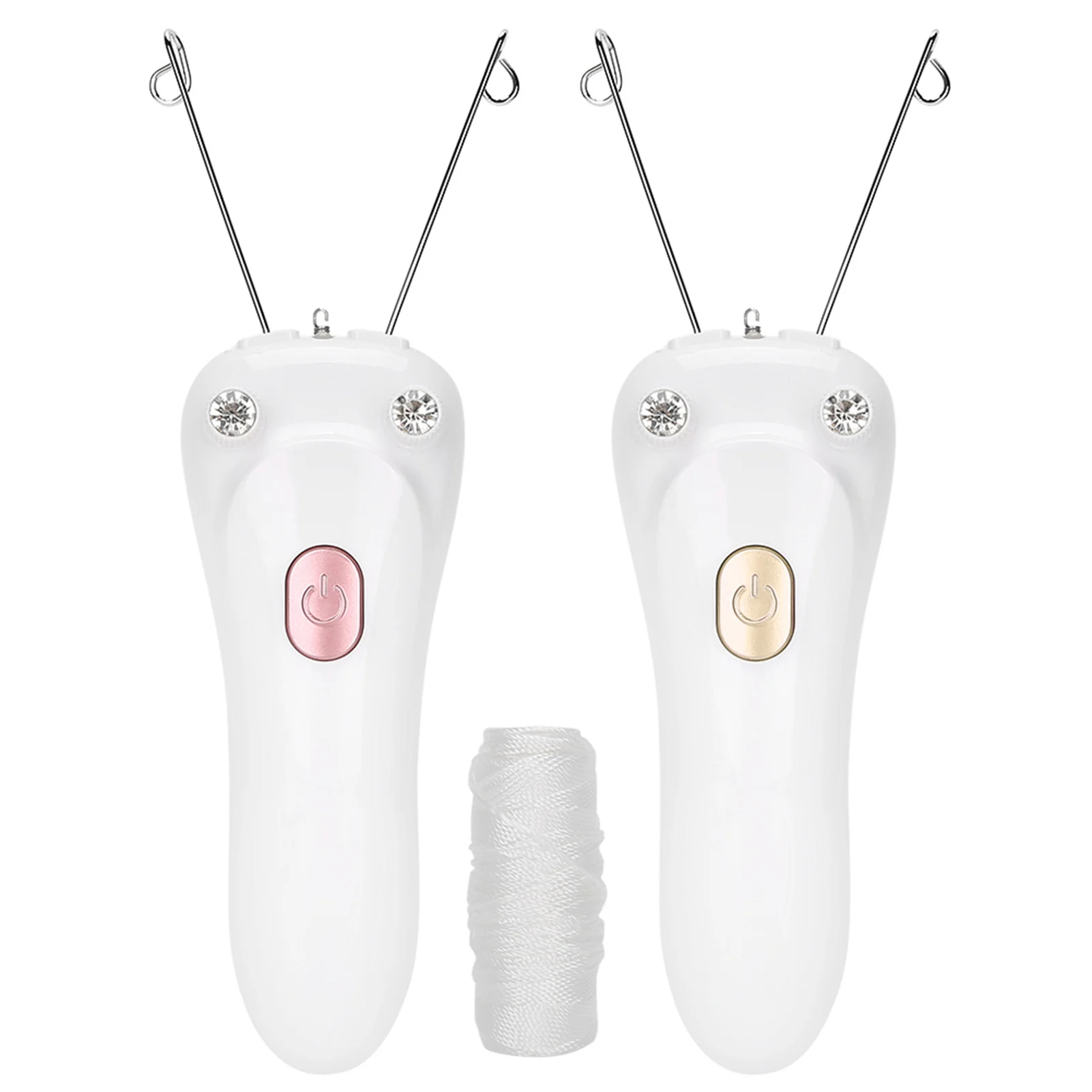 ماكينة إزالة الشعر الكهربائية ذات الخيوط عالية الجودة مزيل الشعر إزالة الشعر البدني 2 ألوان أذرع الوجه للمرأة الإبط