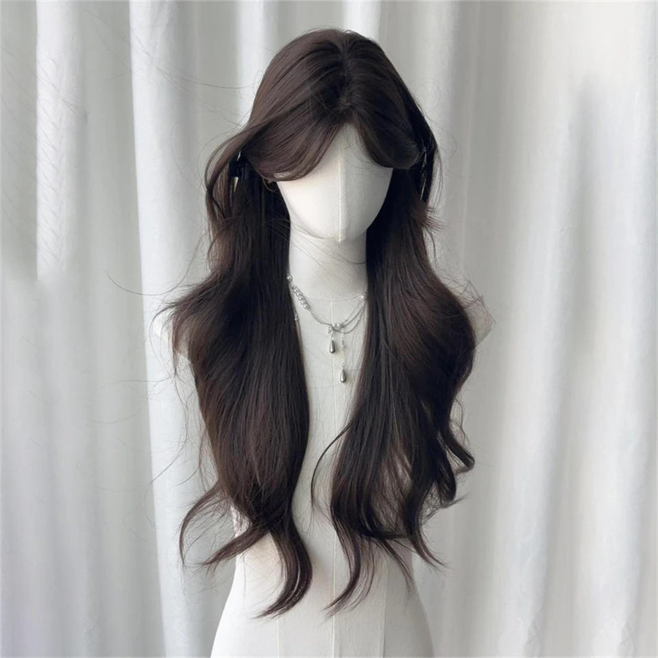 Black Brown Synthetic Lace Front Wig for Women