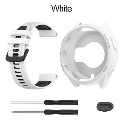Silicone Protective 2-in-1 Case and Adjustable Strap Band Combo (White)