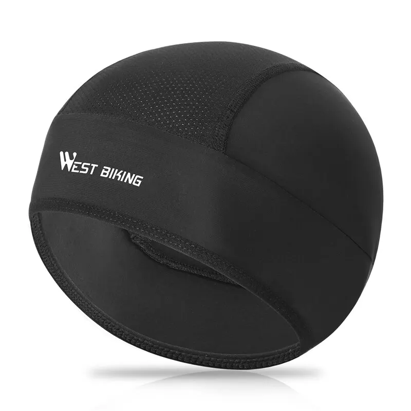 Cycling Caps WEST BIKING Summer Bike Skull Cap Men Cycling Accessories Motorcycle Helmet Lining Mesh Cap Hiking Running Sports Bicycle Hats