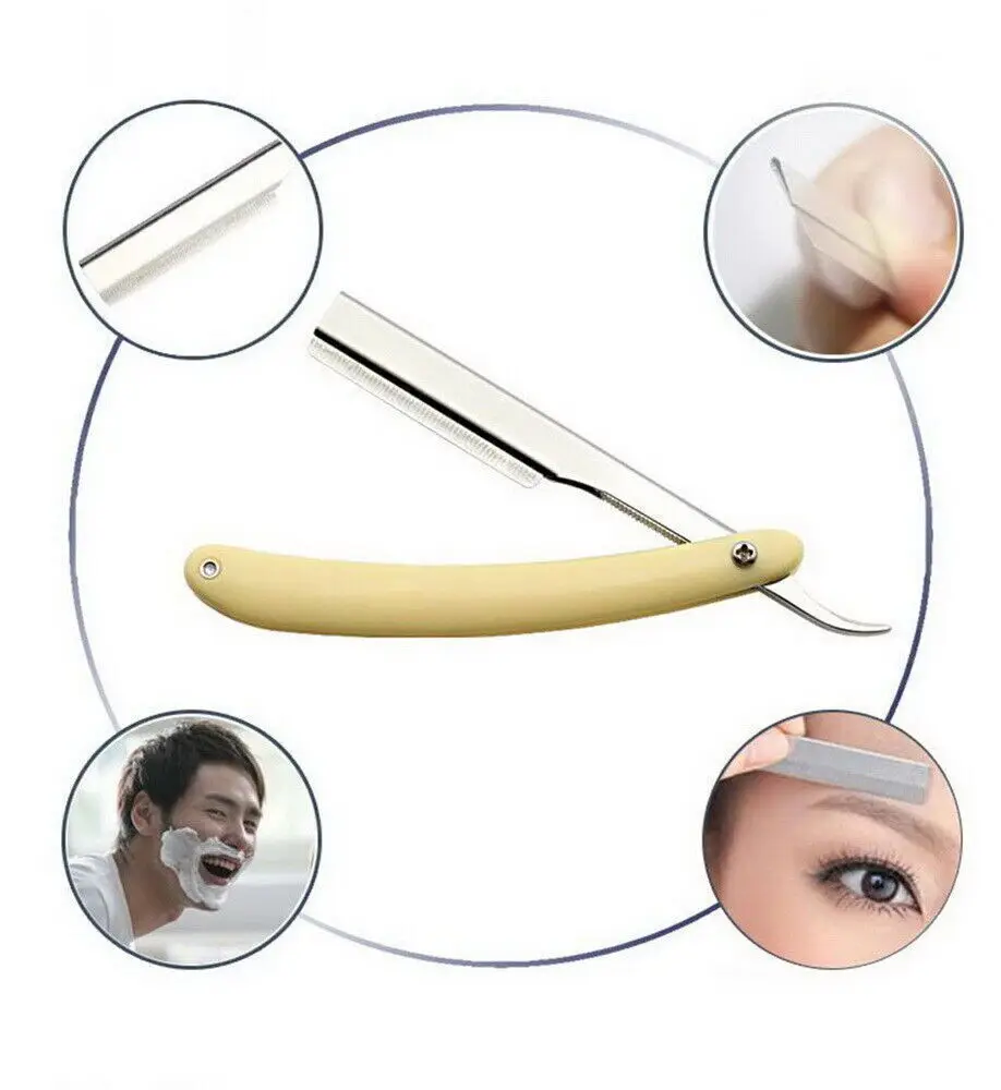 100PCS Feather Cut Special Edge Eyebrow Razor Replace Hair Face Trimmer Refills 6