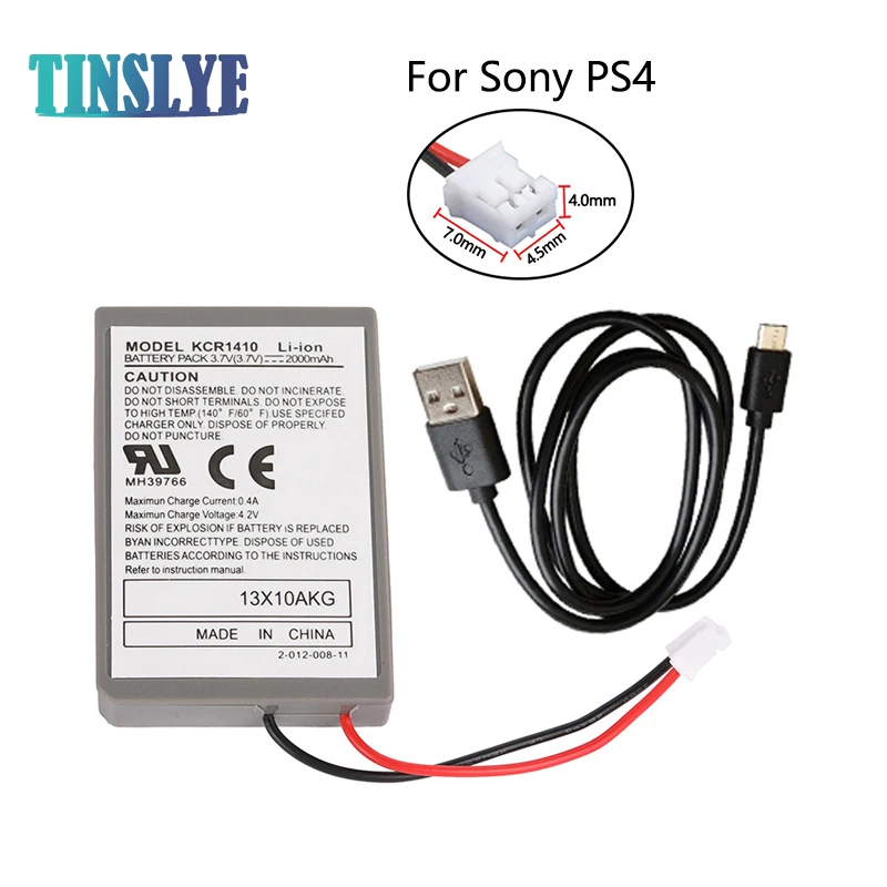 Per Sony Ps4 Kcr1410 Dualshock 4 V1 Controller Wireless Playstation Gamepad 2000Mah Sostituire La Batteria