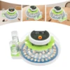 For 60 Quail Eggs Green +Blue Round ABS Quail Egg Incubator Poultry Quail Incubator with LED Screen