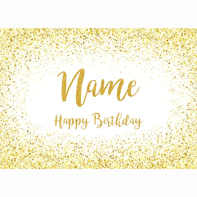 Birthday Banner Customize Photo Background Custom Name Silver Golden Pink Glitter Photophone Backdrops Party Decor Photocall Chocolate Color