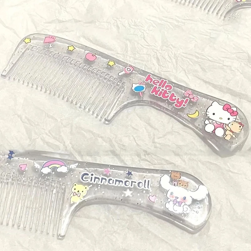 

Hello Kitty Sanrio Kawaii Anime Comb Cute Sweet Cinnamoroll My Melody Cartoon Portable Makeup Comb Lovely Gifts for Girls