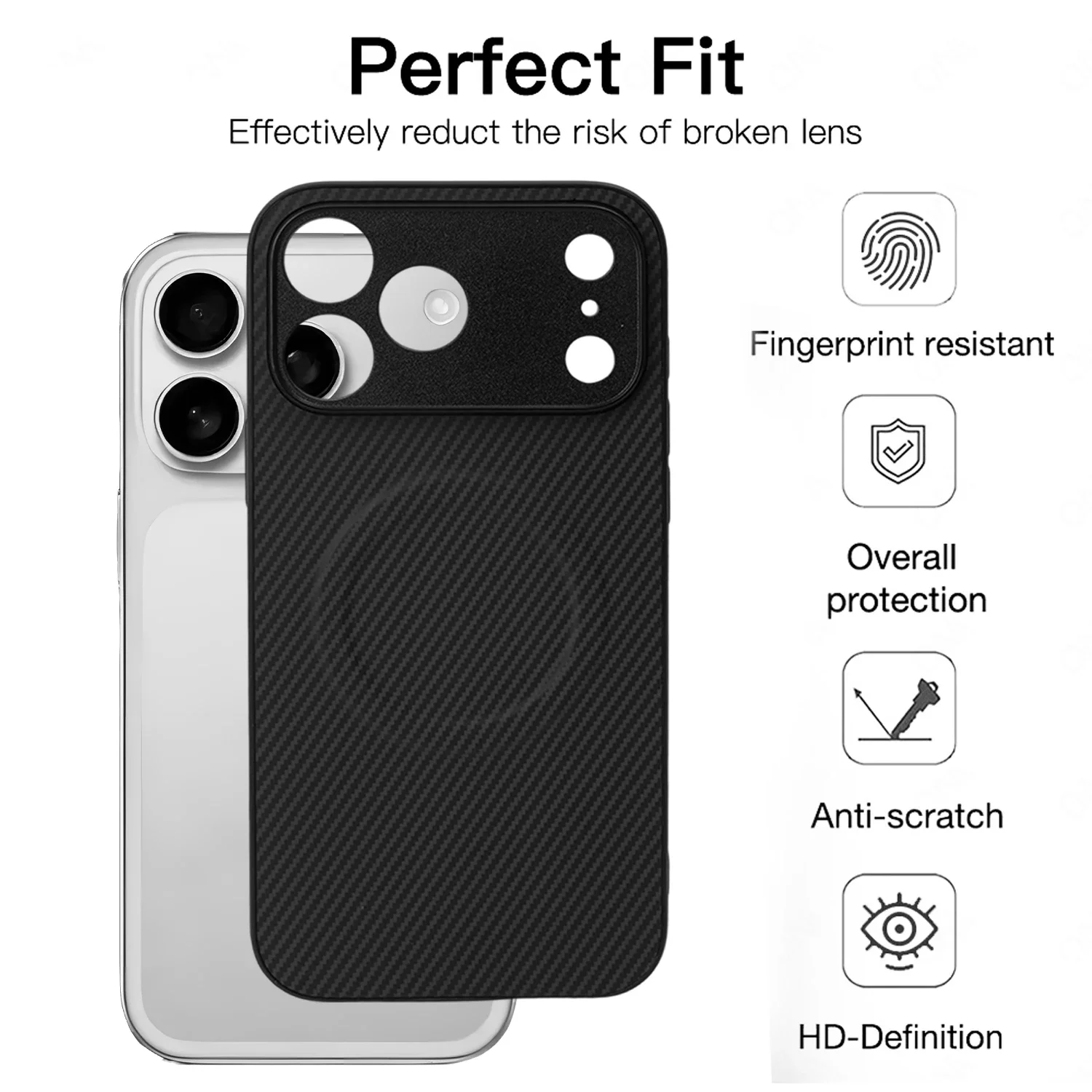 carbon fiber magnetic case for iphone 17/17 pro/17 air/17 promax ultra slim shockproof phone cover with metal lens protectors Carbon Fiber Magnetic Case for IPhone 17/17 Pro/17 Air/17 ProMax Ultra Slim Shockproof Phone Cover with Metal Lens Protectors 2