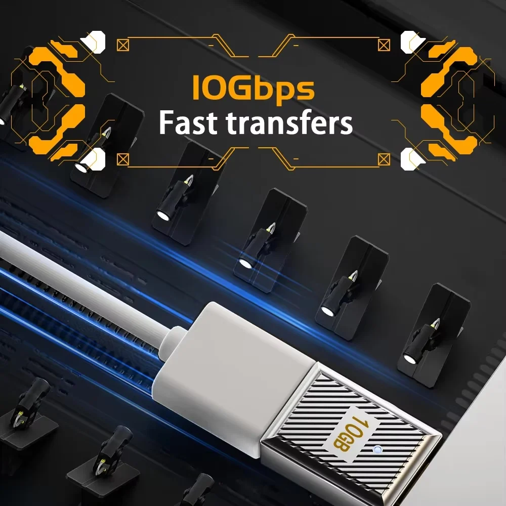 120W USB Type C OTG Adapter USB A to C Fast Charge Converter 10Gbps Data Sync Connector PD100W 140W 240W Adapter