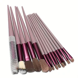 Luxurious Soft Fluffy Makeup Brush Set (Reddish brown)