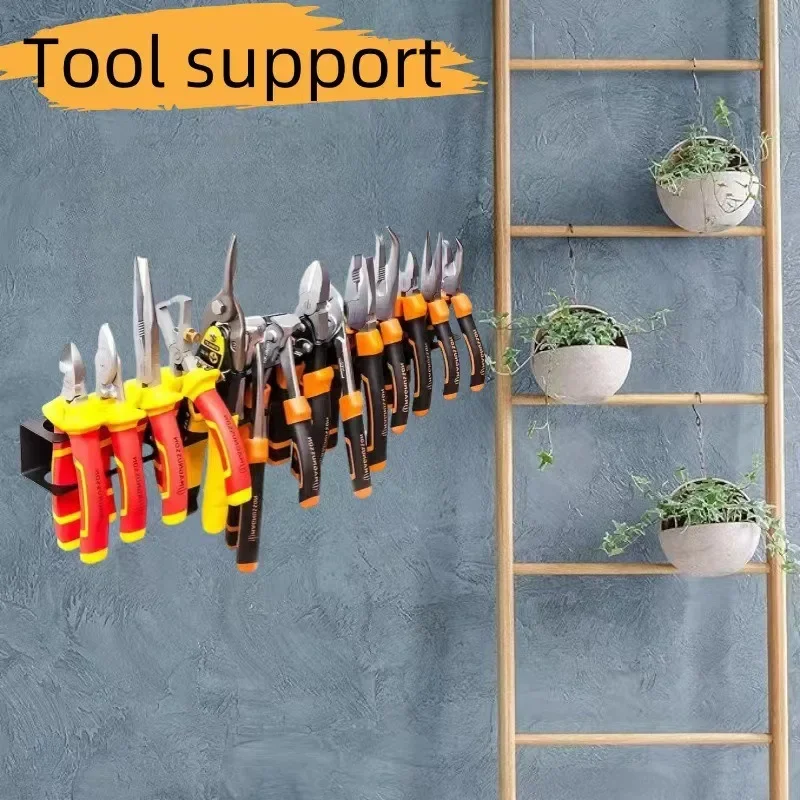 Wall Mounted Hardware Tools Organizer Rack Portable Pliers Storage Shelf Multi Hole Screwdriver Organization Hanging Bracket 6