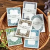 30Sheets Material Base Paper Memo color Book Plant border Writing Decorative Monet Notebooks Writing package Scrapbook 114*75MM 2