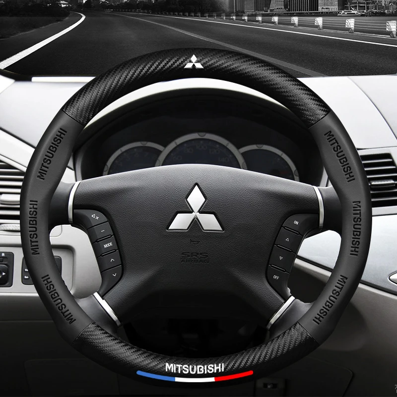 37-38 см кожаные аксессуары из углеродного волокна для Mitsubishi Pajero Sport Outlander Grandis ASX