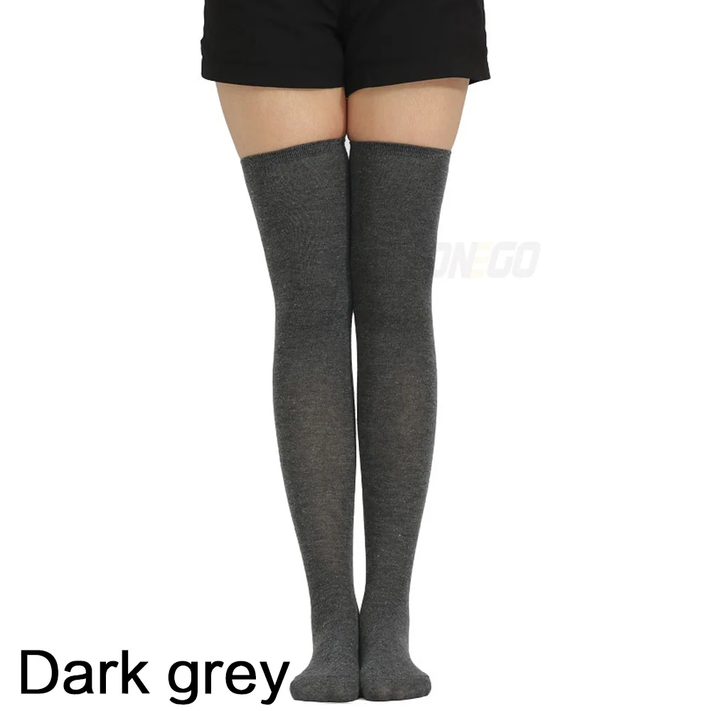 Modische Bein-Damensocken, Overknee-Socken, solide Wärmer, kniehohe Socken, 5 Farben optional – Detail 7