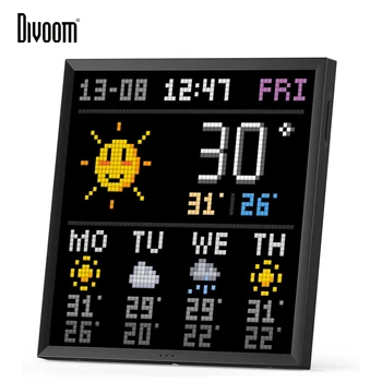 Divoom-Pixoo 64 디지털 사진 프레임 64x64 픽셀 아트 LED 그림 전자 디스플레이 보드, 네온 불빛 사인 홈 인테리어