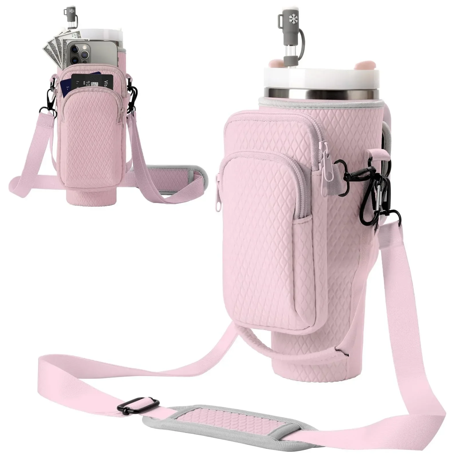 Suitable for Stanley Ice Cup Handbag with Metal Buckle Insulated Cup Holder Portable Storage Bag Fitness Accessories