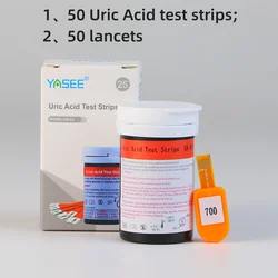 Multifunctional Glucose, Ketone, and Uric Acid Testing Kit with Large LCD Display (Strips UA 50)