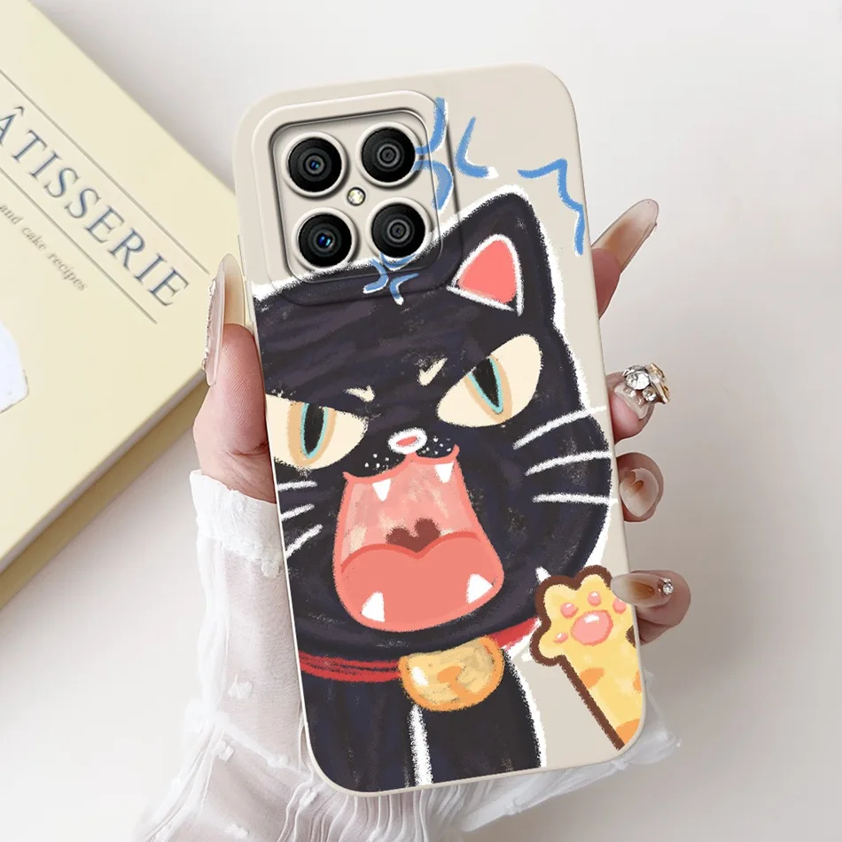 Cute Panda Rabbit Cartoon Soft Silicone Shockproof Phone Case for For Honor X8