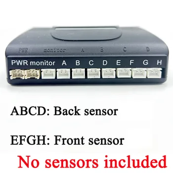 Sensori di parcheggio per auto Dual-core 8 Redars Visual control box (è necessario collegare 2 telecamere e monitor) sistema Parktronic
