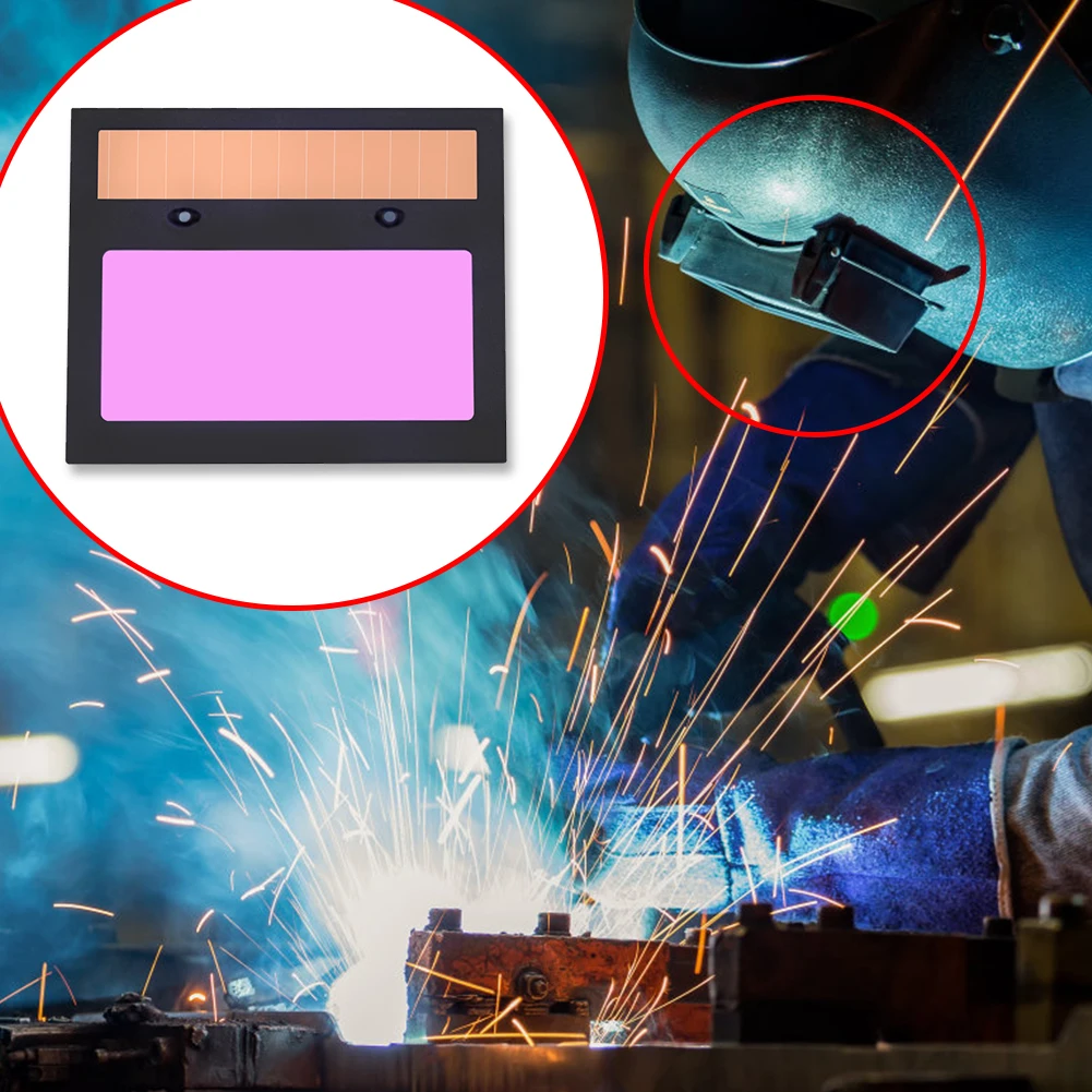 Solar Panel Welder Helmet Eyes Lens Filter Replaceable Welding Helmet Goggles Lens LCD Dimming Screen for Welder Supplies