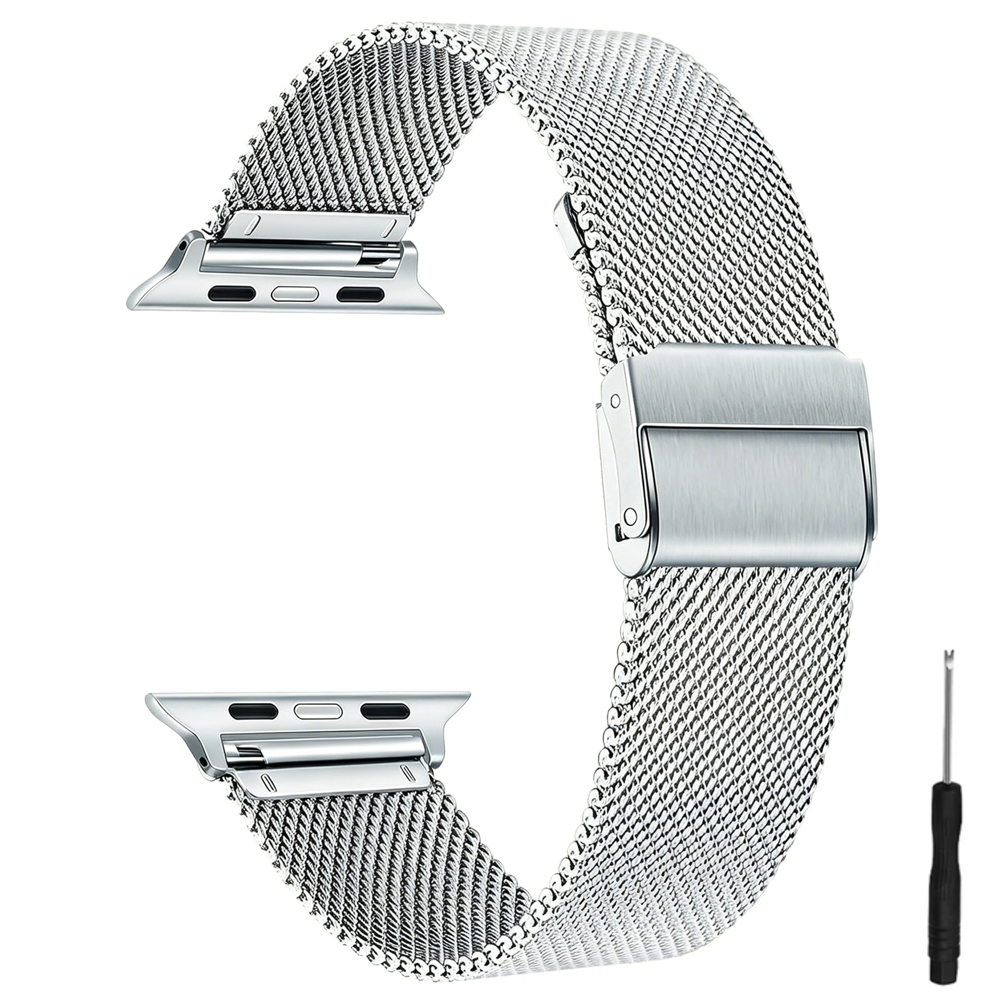 Elegant Stainless Steel Watch Strap - Premium Metal Bracelet
