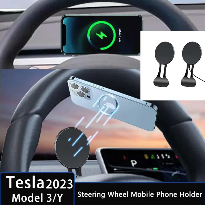

Портативный держатель для руля, кронштейн для GPS навигатора Tesla Model 3/Y, аксессуары для автомобильного интерьера, детали 2022
