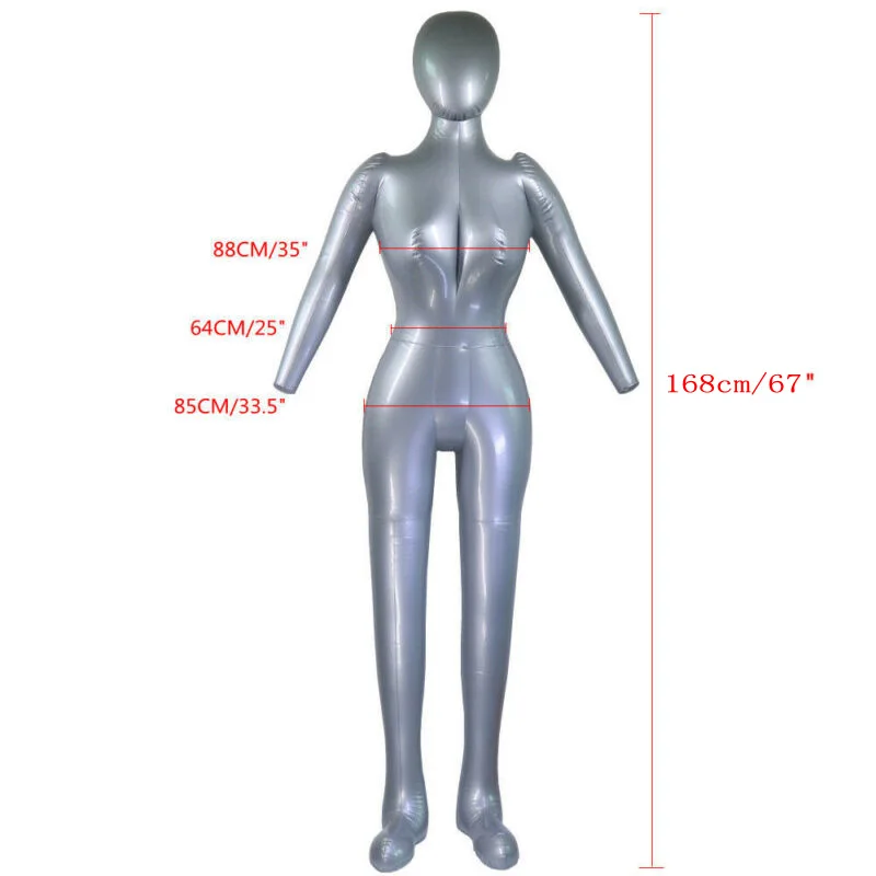 165cm Inflatable Female Mannequin Model Full Body Dummy Torso Tailor Clothes Model Display Portable Tops Retail Display Supplies,female mannequins