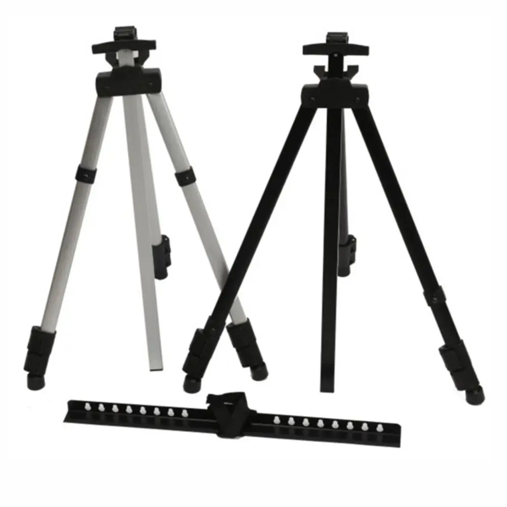 Adjustable Sketching Easel Triangle Black Silver Display Stand Installation Free Tool Shelf Sketch Drawing Easel Art Supplies - 3