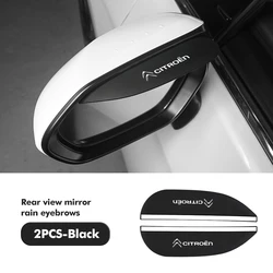 2 - Piece Car Rearview Mirror Rain Eyebrow Protector Stickers (Black - 2PCS)