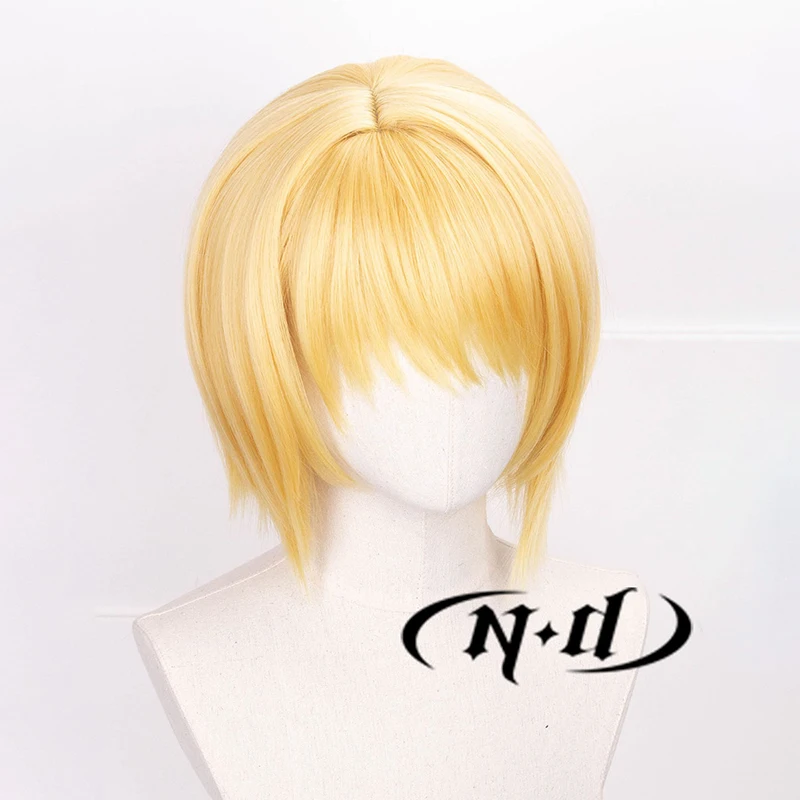 ND Hunterpedia Kurapika Cosplay Perücken Anime Cosplay Blonde Haar Perücken für Comic Con Coser Kostüm Party Hitzebeständige Synthetik – Detail 4