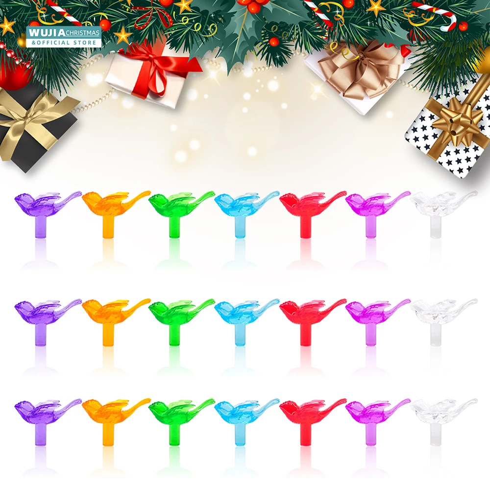 Christmas Tree Decoration Christmas Lamp Decoration 50pcs Creative Hobbies Ceramic Christmas Tree Replacement Lights Medium Multi Color Bird/Dove Light Country Art No&euml;l Accessories