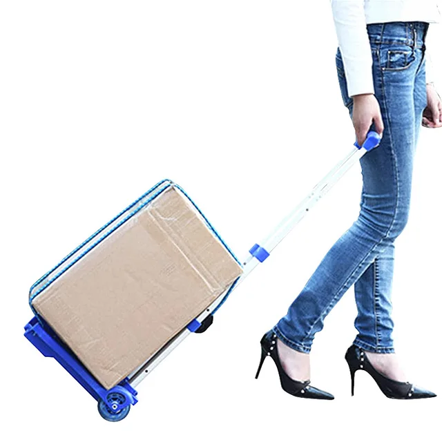 Megvilágítsa A Nagy Teherbírású, Összecsukható Kézi Zsákkerekű Kocsi Teherautó -Kocsi Utazási Csomag Bevásárlókosár Hordozható Otthoni Használat - Image 6