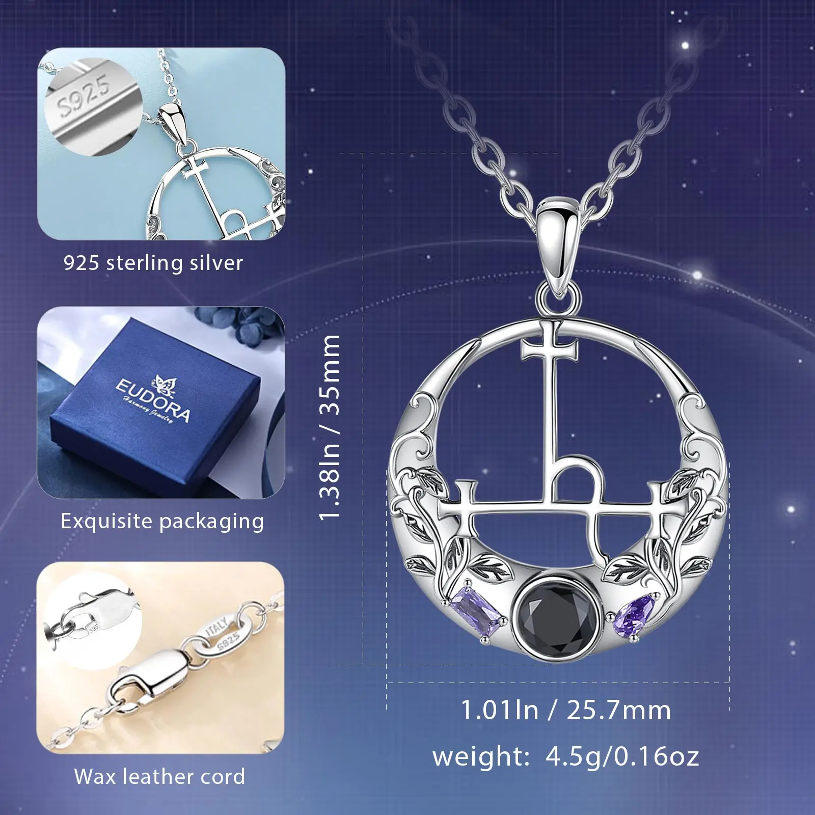 Collana Lilith in argento sterling – Ciondolo con sigillo di Lilith per