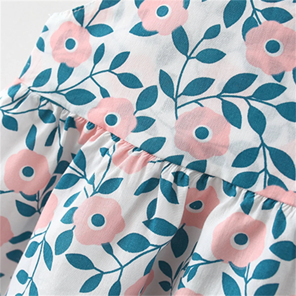 Girls dress baby girl dress 2-Piece Baby Suspender Dress + Sun Hat Girl'S Leaf Print Bow Sleeveless Cotton Beach Skirt Children'S Aesthetic Daily