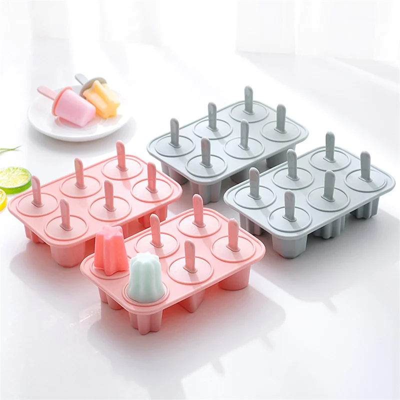 Ice cream molds Silicone Ice Cream Popsicle Mold With Handle DIY Reusable Summer Ice Cube Tray Children's Cream