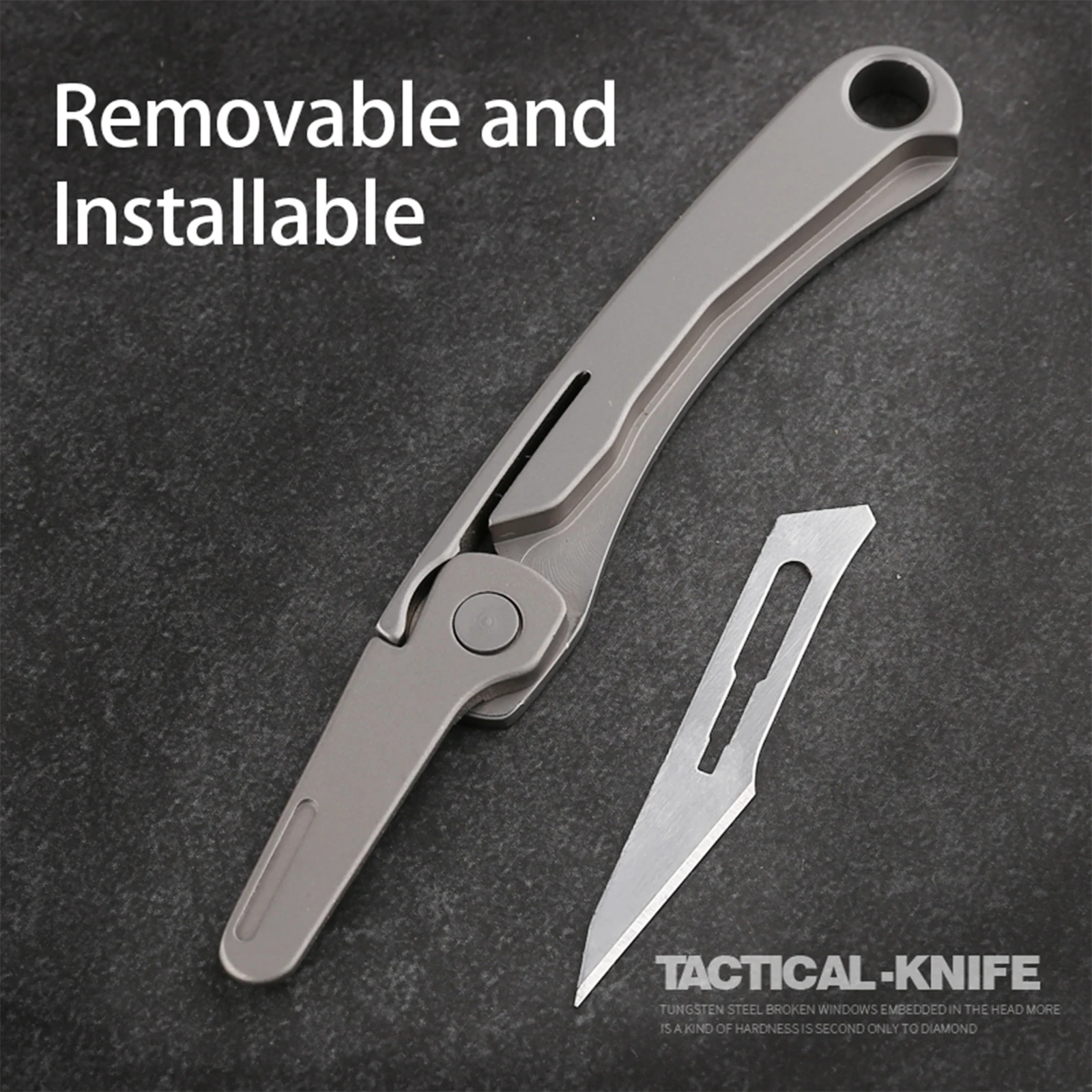 Titan Legierung Folding Messer Mini Tragbare Skalpell Outdoor Camping  Tasche Messer EDC Werkzeuge Klinge Austauschbare - AliExpress