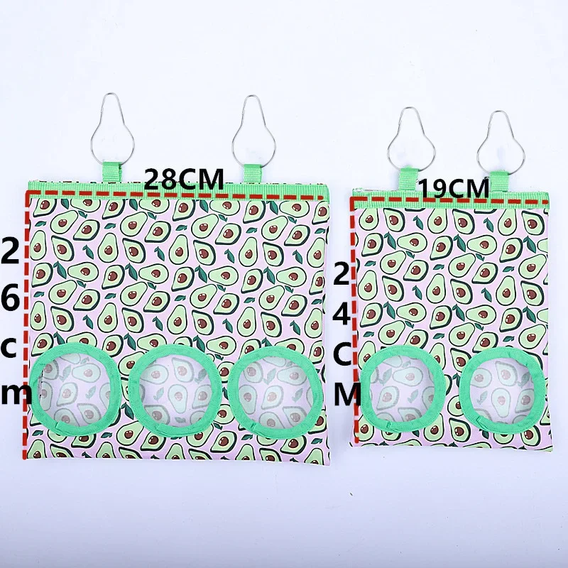 2/3 Holes Hanging Hay Bag for Bunny Guinea Pigs Small Animal Feeder Rabbit Food Dispensers Bag Cage Accessories Pet Feeding