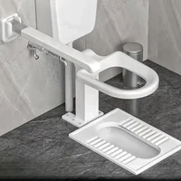 Squat To Change The Toilet Seat Toilet Holder, Elderly Pregnant Foldable Safe Non Slip Toilet Chair Household Use Squatting Pit 1