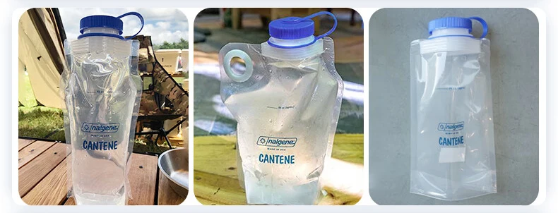 Nalgene Zusammenklappbare Wasserflasche mit Weitem Hals 1L+1,5L+3L Roll-Up-Tasche Wandern Camping Reisen Leichtgewichtig Auslaufsicher Kompakt Outdoor – Detail 15
