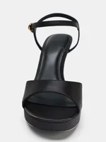 Sexy Platform High Heels Women Silk Peep Toe Ankle Strap Sandals for Women Balck Mature Fashion Designer Party Dress Shoes - Image 3